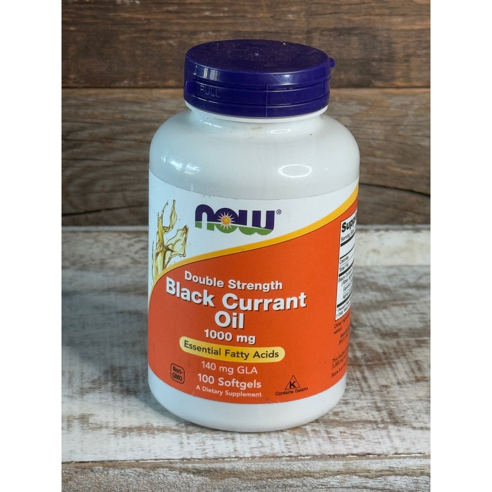 NOW Black Currant Oil 1000mg 100s NIB Sealed Exp 8/27 MSRP $24